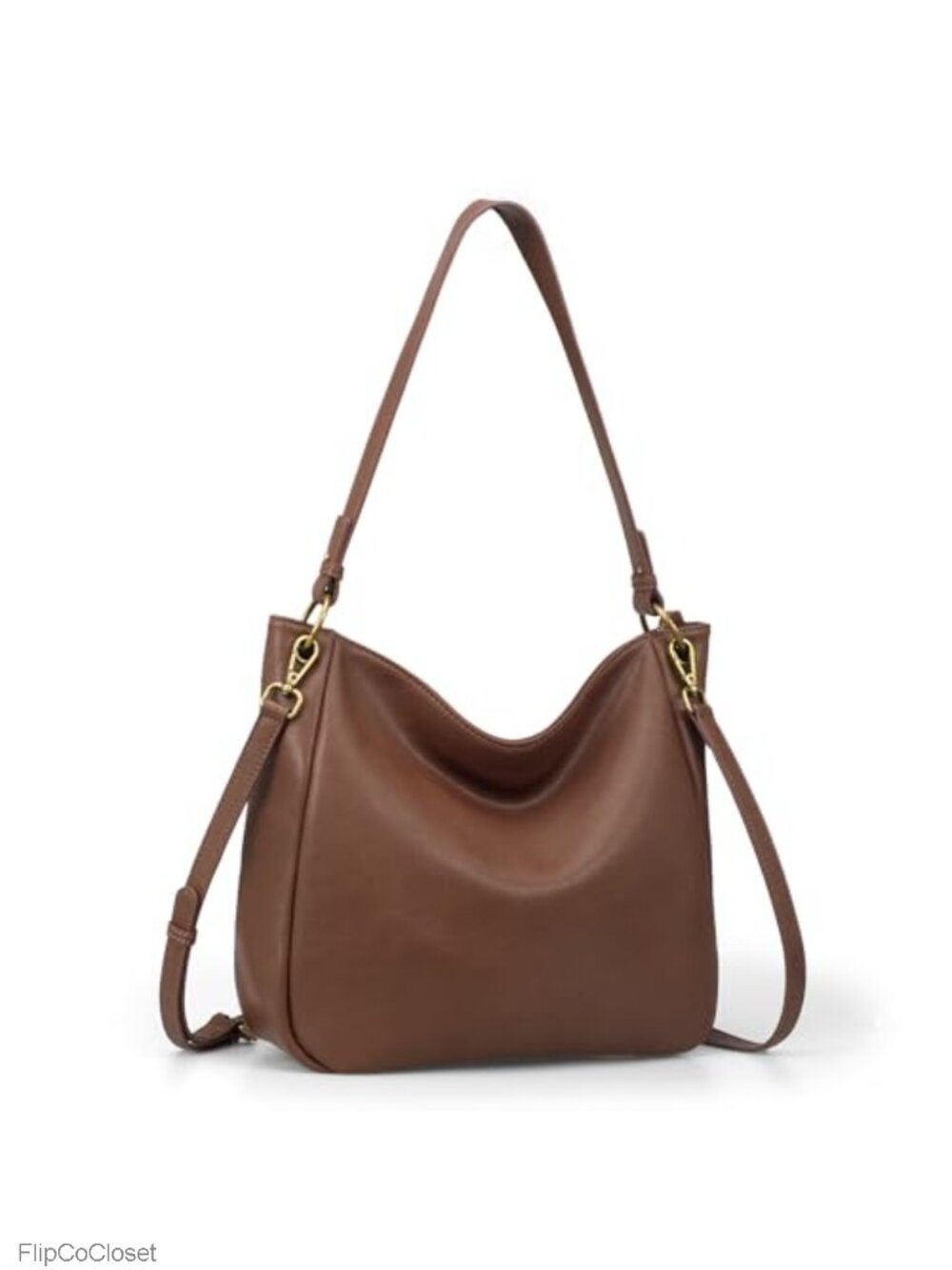 Genuine Leather Hobo Crossbody Bag for Women Vintage Soft Shoulder Purse